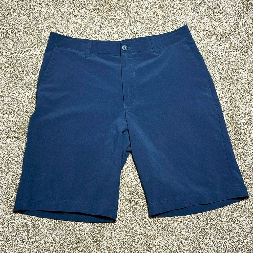 PGA TOUR Men's Stretch Active Waistband Golf Short with Accessory Pocket NAVY
